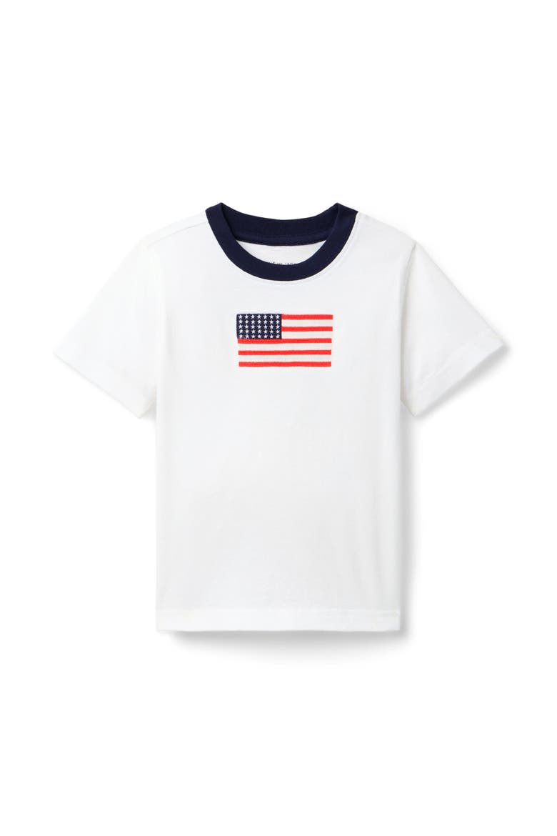 Flag Graphic Tee, Main, color, White