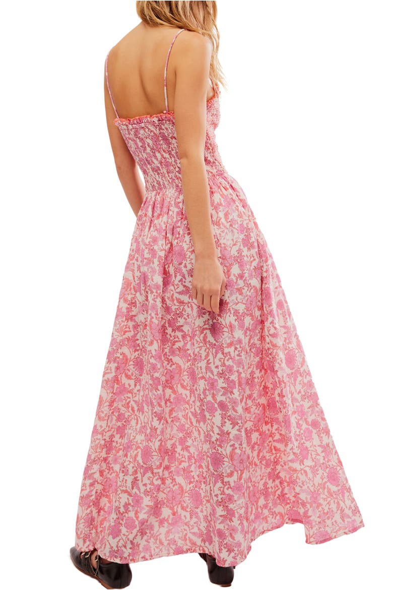 Sweet Nothings Floral Print Sleeveless Maxi Sundress, Alternate, color, PINK COMBO
