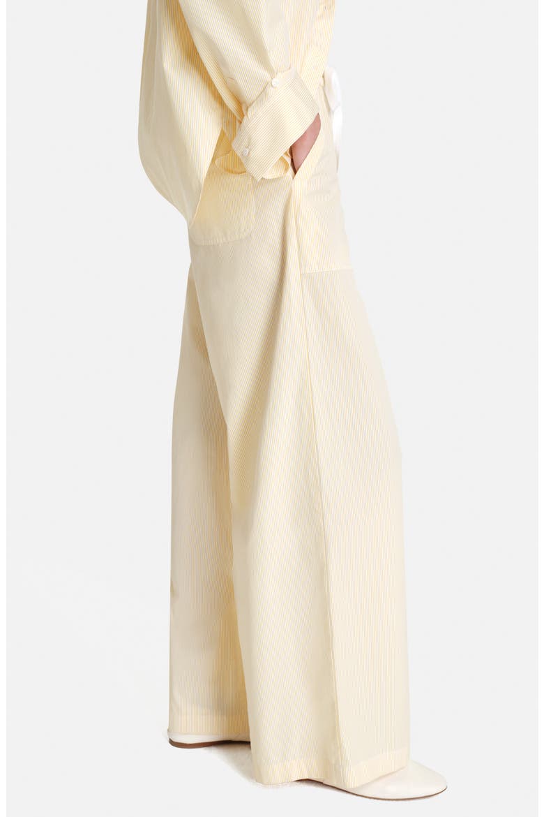 Main St Tie Waist Wide Leg Pants, Alternate, color, IVORY / YELLOW