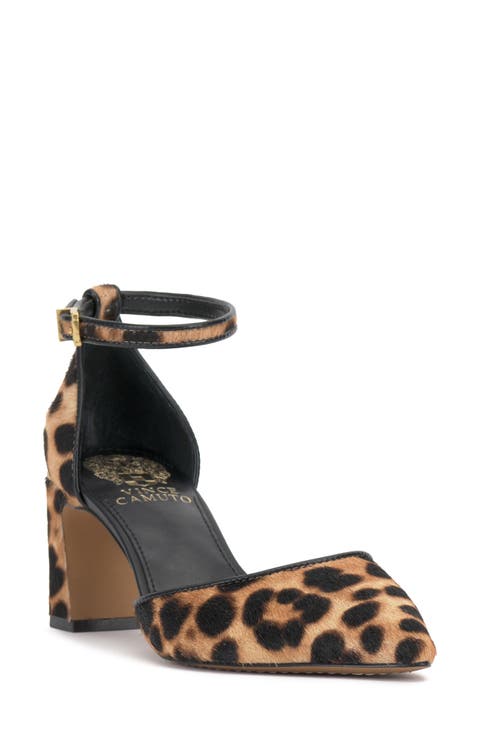 Hendriy Genuine Calf Hair Ankle Strap Pump (Women)