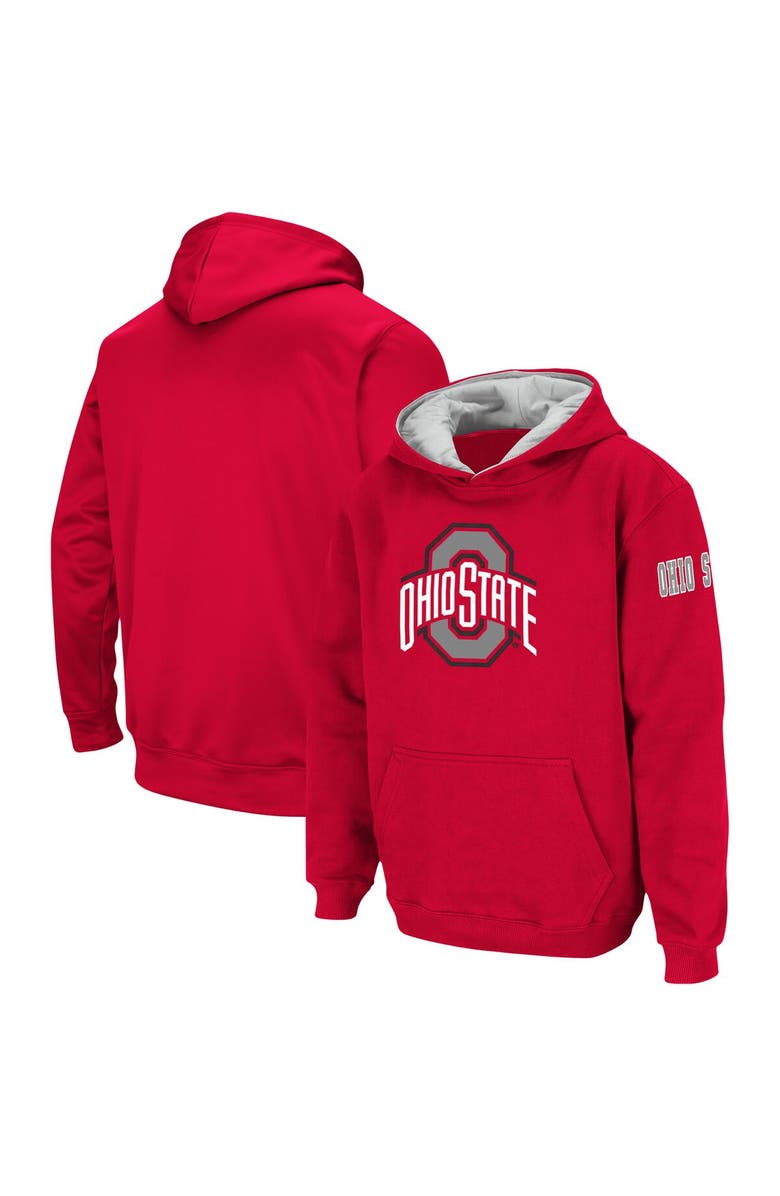 STADIUM ATHLETIC Youth Scarlet Ohio State Buckeyes Big Logo Pullover Hoodie, Main, color, Scarlet