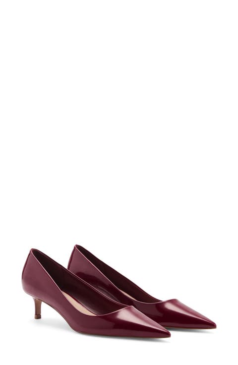 Pointed Toe Kitten Heel Pump (Women)