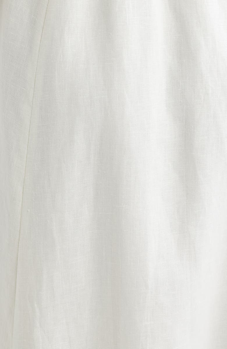 Faithfull the Brand Bianca Halter Linen Midi Sundress, Alternate, color, White