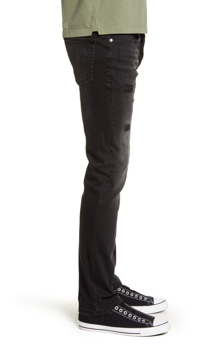 Topman Ripped Slim Fit Jeans, Alternate, color, 