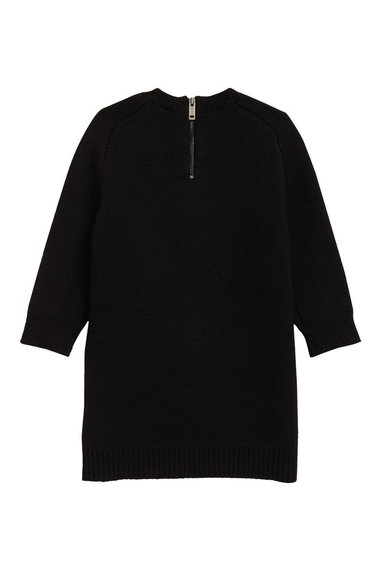 Dianne Check Merino Wool & Cashmere Sweater Dress, Alternate, color, ARCHIVE BEIGE IP CHK