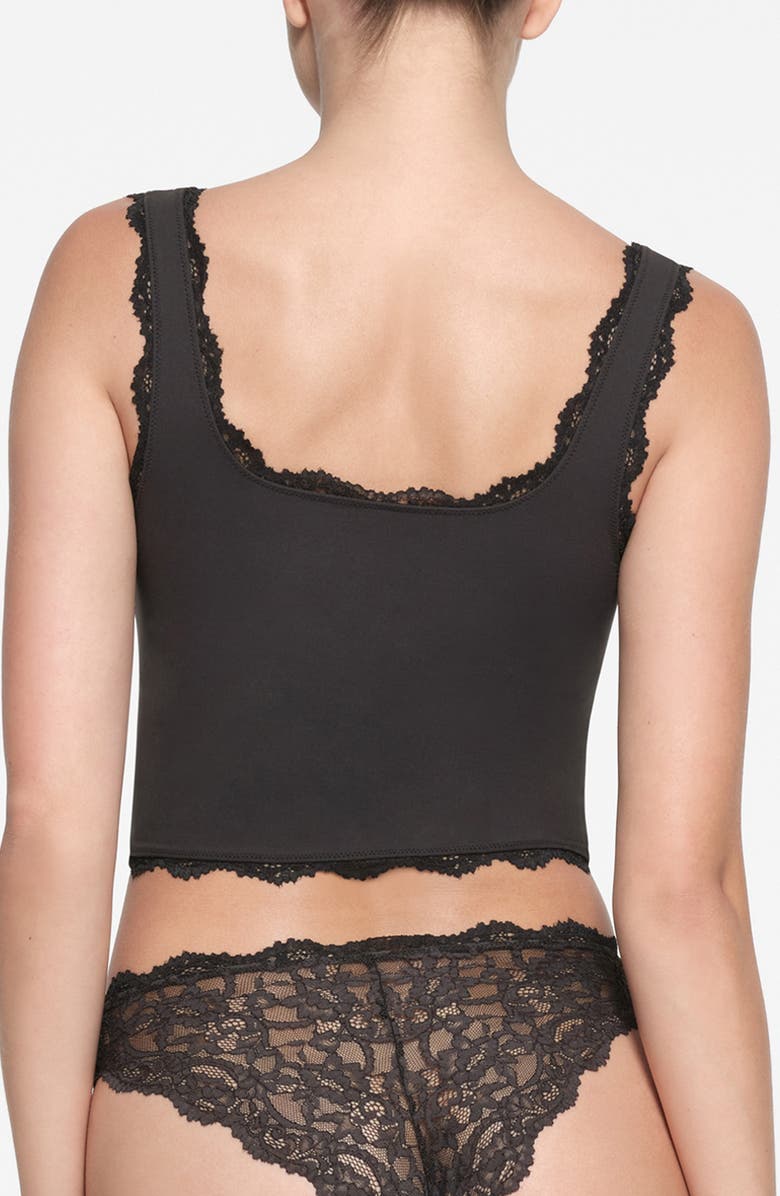 SKIMS Fits Everybody Lace Tank, Alternate, color, Onyx