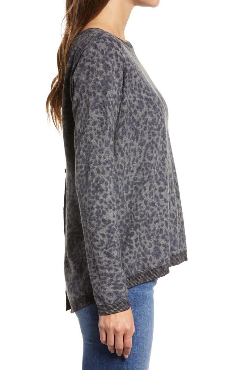 Wit & Wisdom Leopard Print Sweater, Alternate, color,