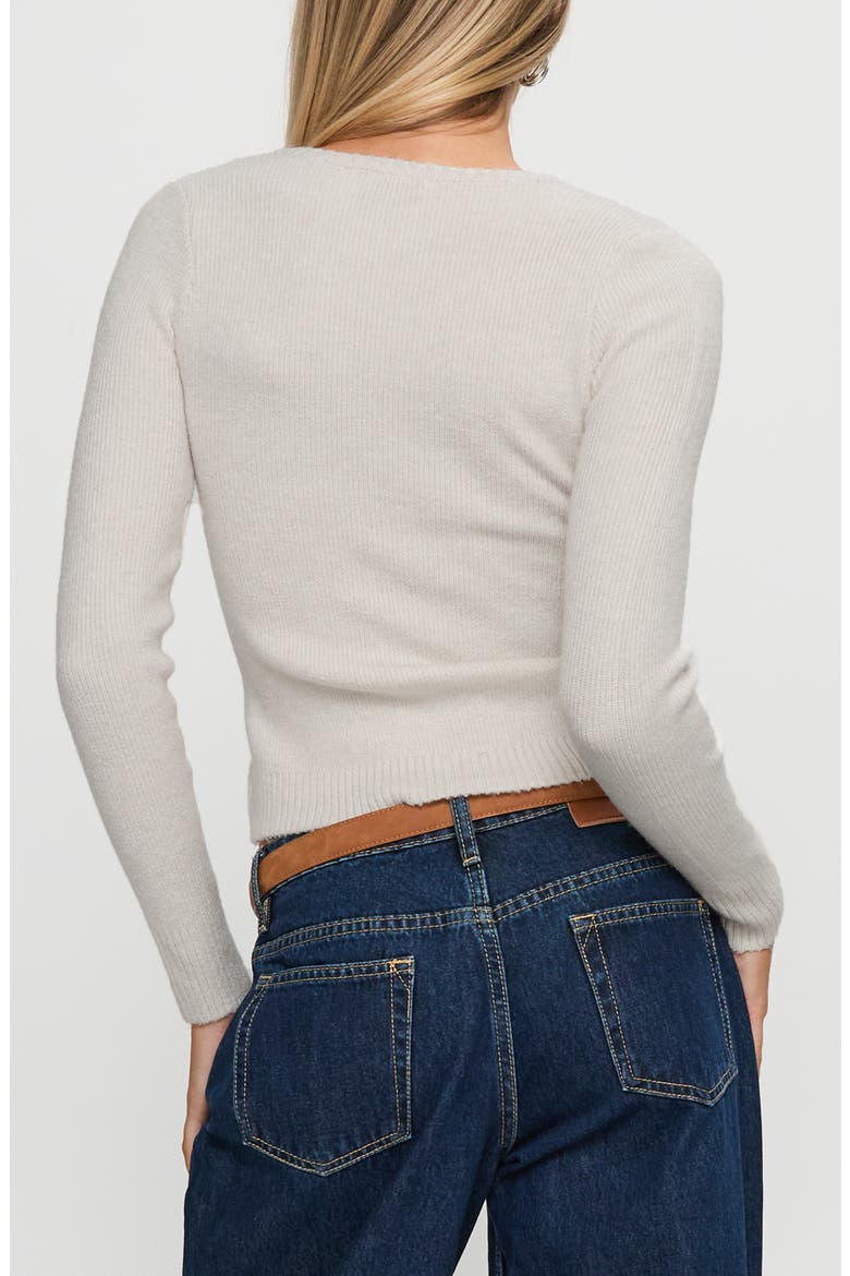 Elayna V-Neck Crop Sweater, Alternate, color, CREAM