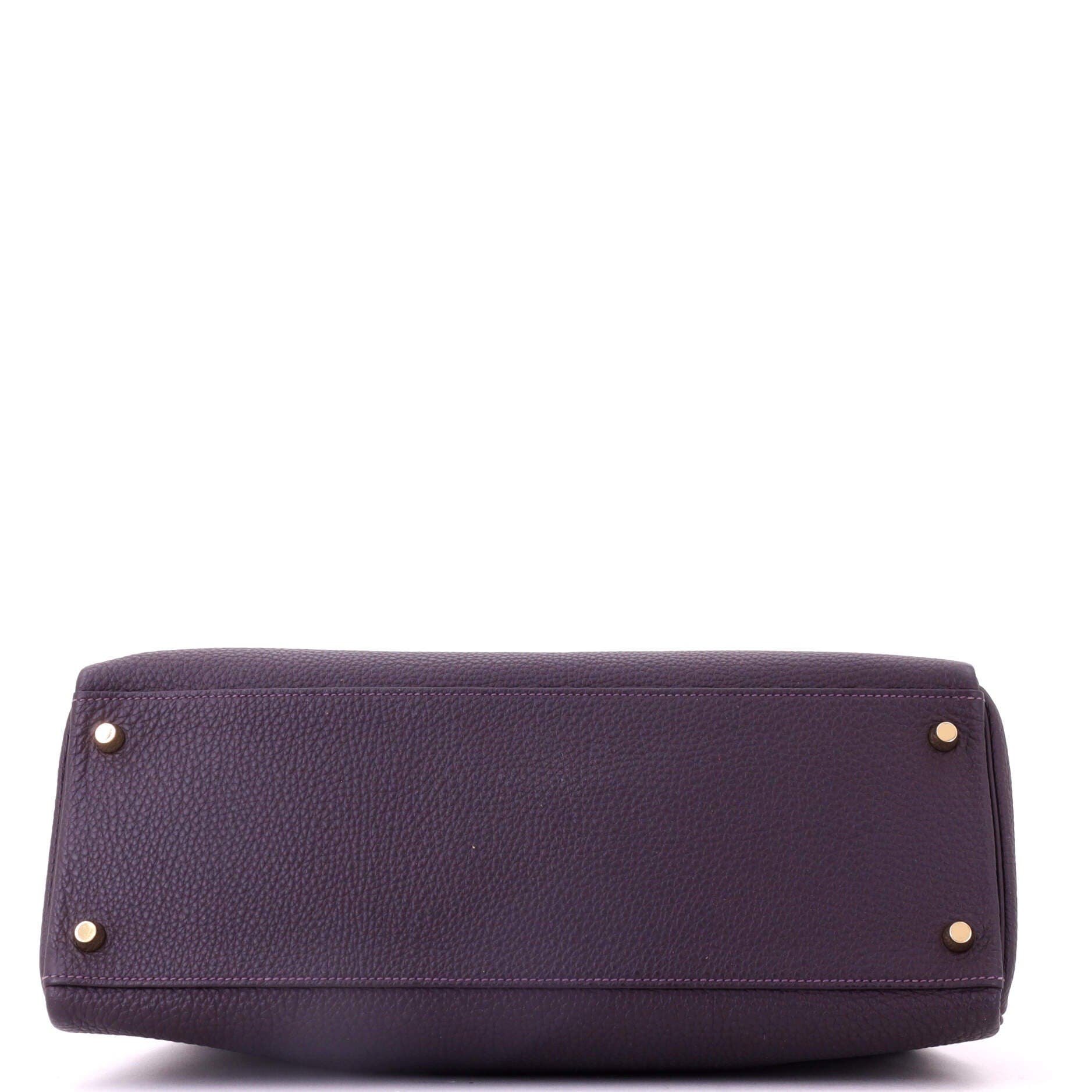 Kelly Handbag Purple Togo with Gold Hardware 35, Alternate, color, Red