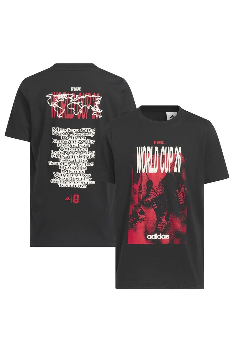 Youth adidas  Black 2026 FIFA World Cup Concert Series Tour T-Shirt, Main, color, Black
