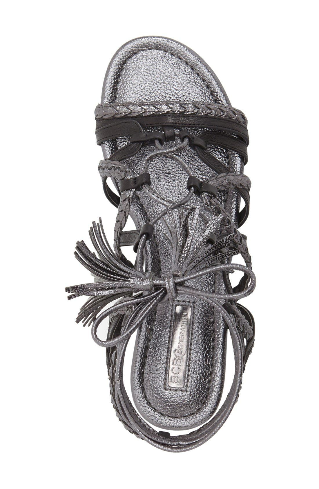 BCBGeneration 'Finlyn' Flat Lace-Up Sandal, Alternate, color, 