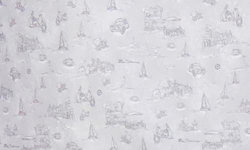 Ben Sherman Amalfi Holiday Print Stretch Tech Polo In Gray