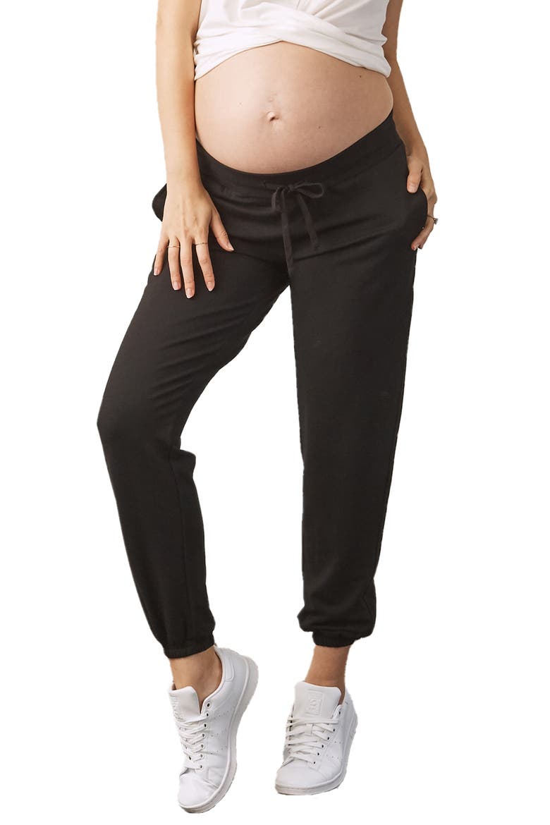 Maternity Joggers, Main, color, BLACK