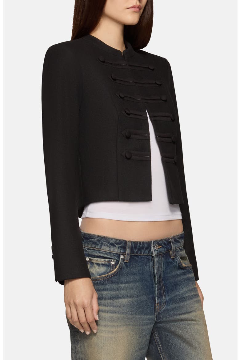 Ford Cropped Jacket, Alternate, color, BLACK