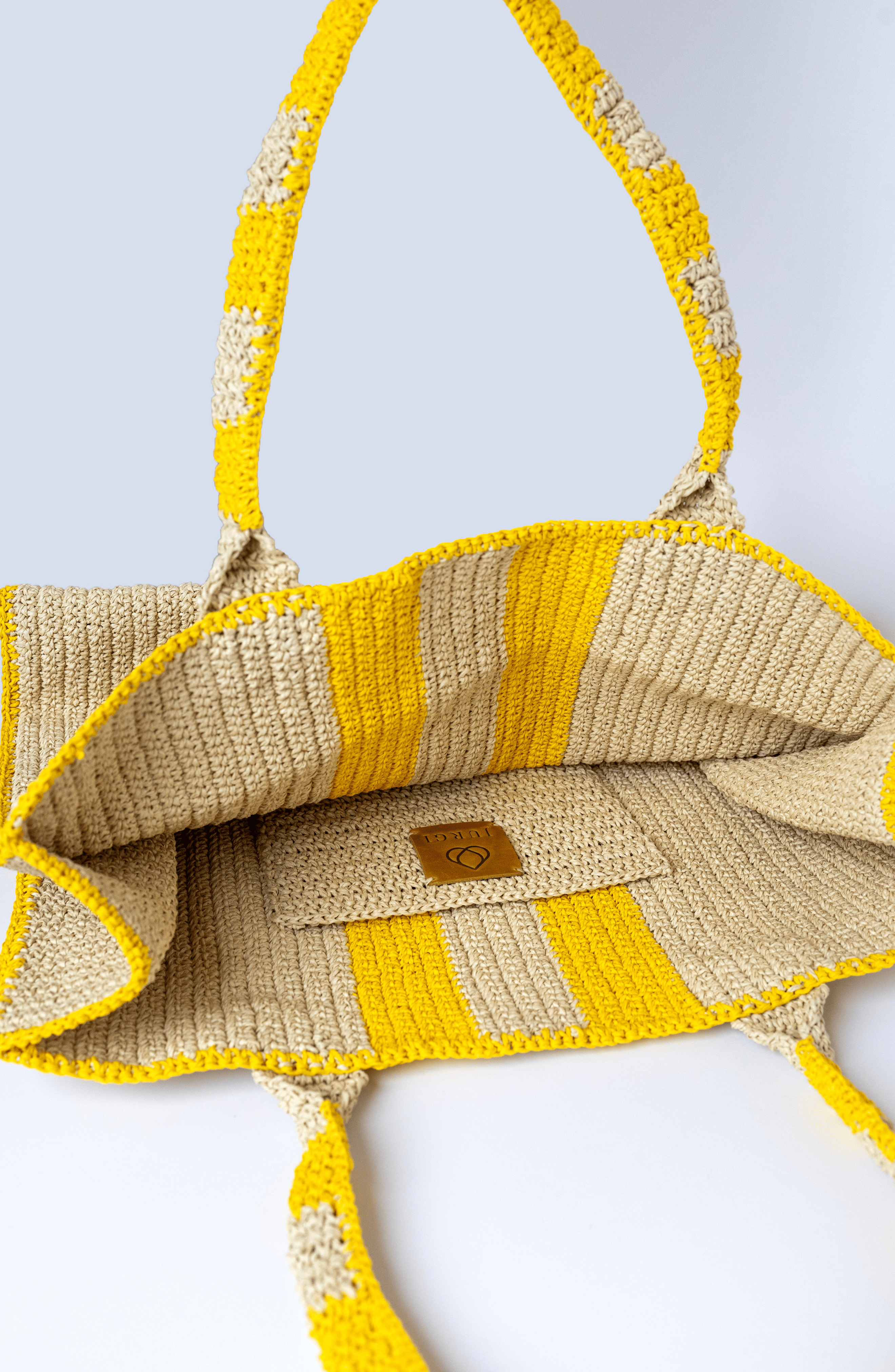 Multi Stripe Beach  Bag, Alternate, color, Yellow Stripe