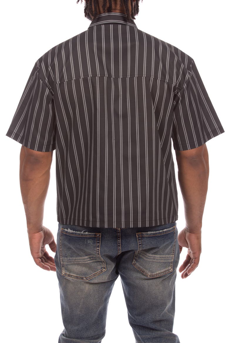 Boost Short Sleeve Button-Up Shirt, Alternate, color, BLACK