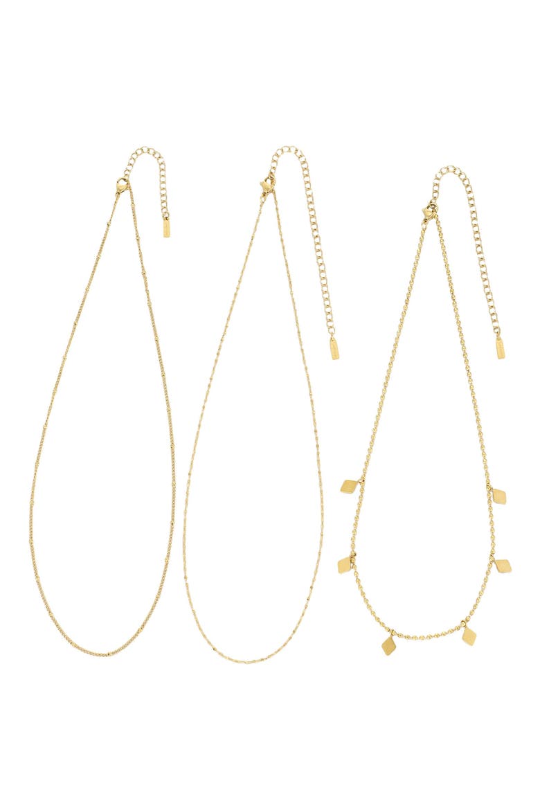 Set of 3 Assorted Necklaces, Alternate, color, GOLD