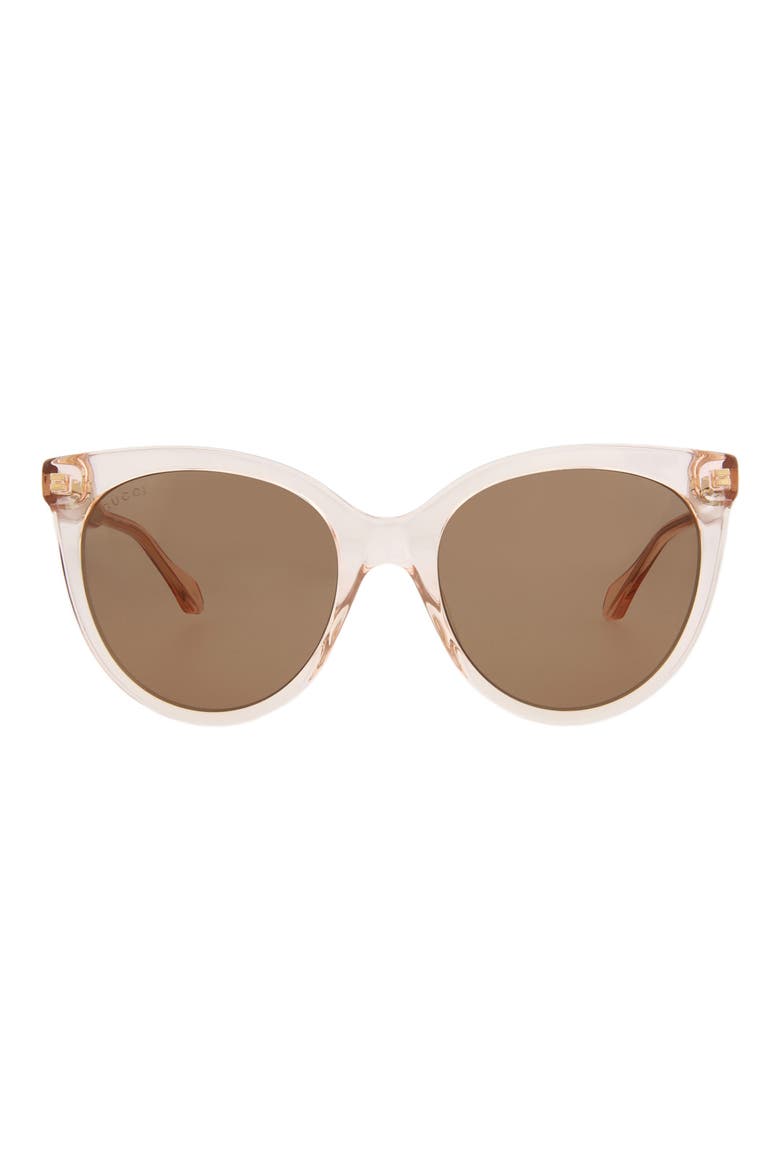 54mm Fashion Round Sunglasses, Main, color, PINK PINK BROWN