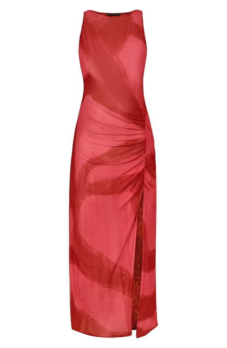 ViX Paula Hermanny Enigma Getty Stretch Mesh Cover-Up Dress, Alternate, color, Muted Pink