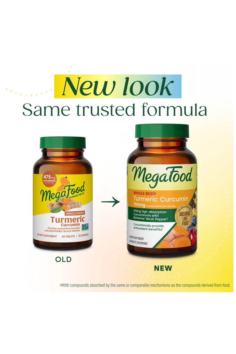 Whole Body Turmeric Curcumin Supplement with Black Pepper & Vitamin C, Vegan, 90 Tablets, Alternate, color, None