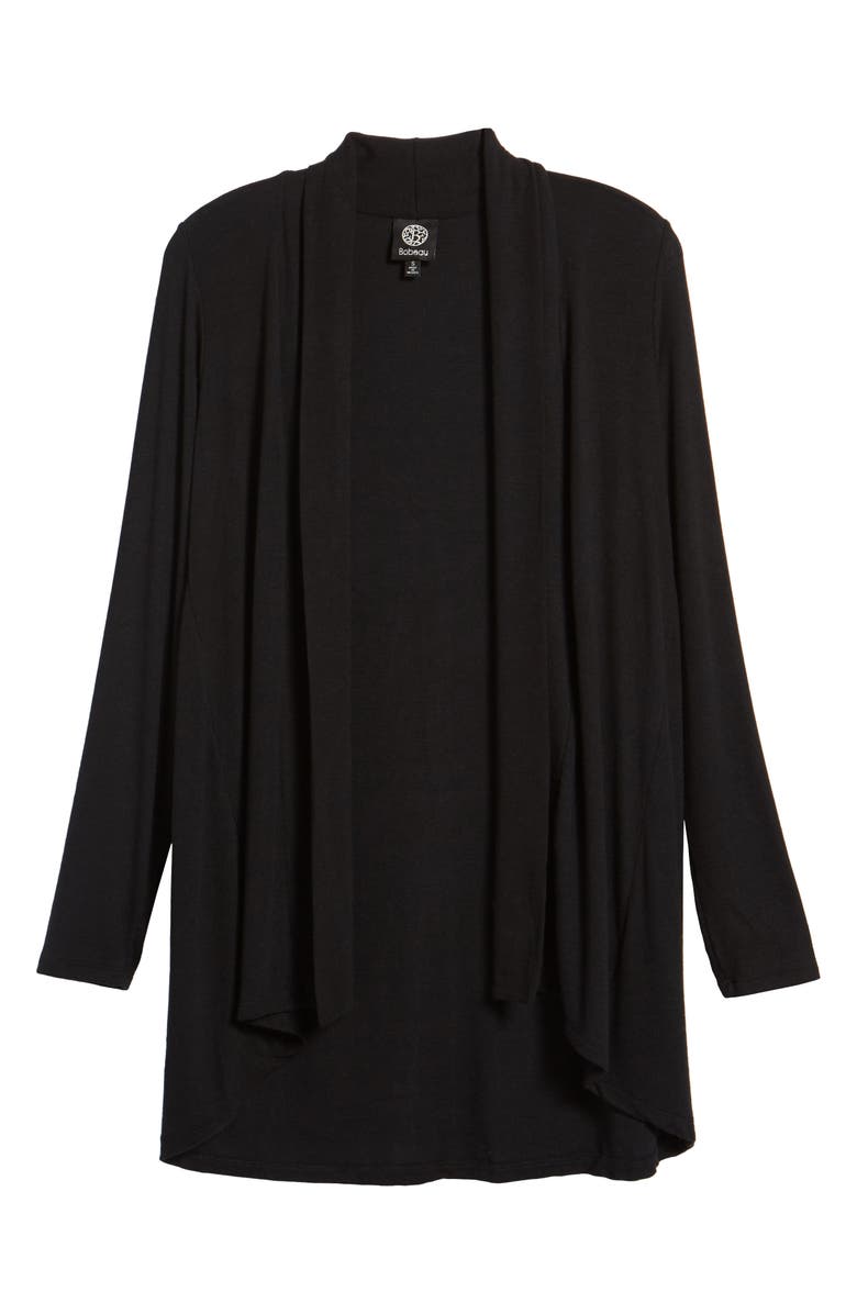 Bobeau High/Low Jersey Cardigan, Main, color,