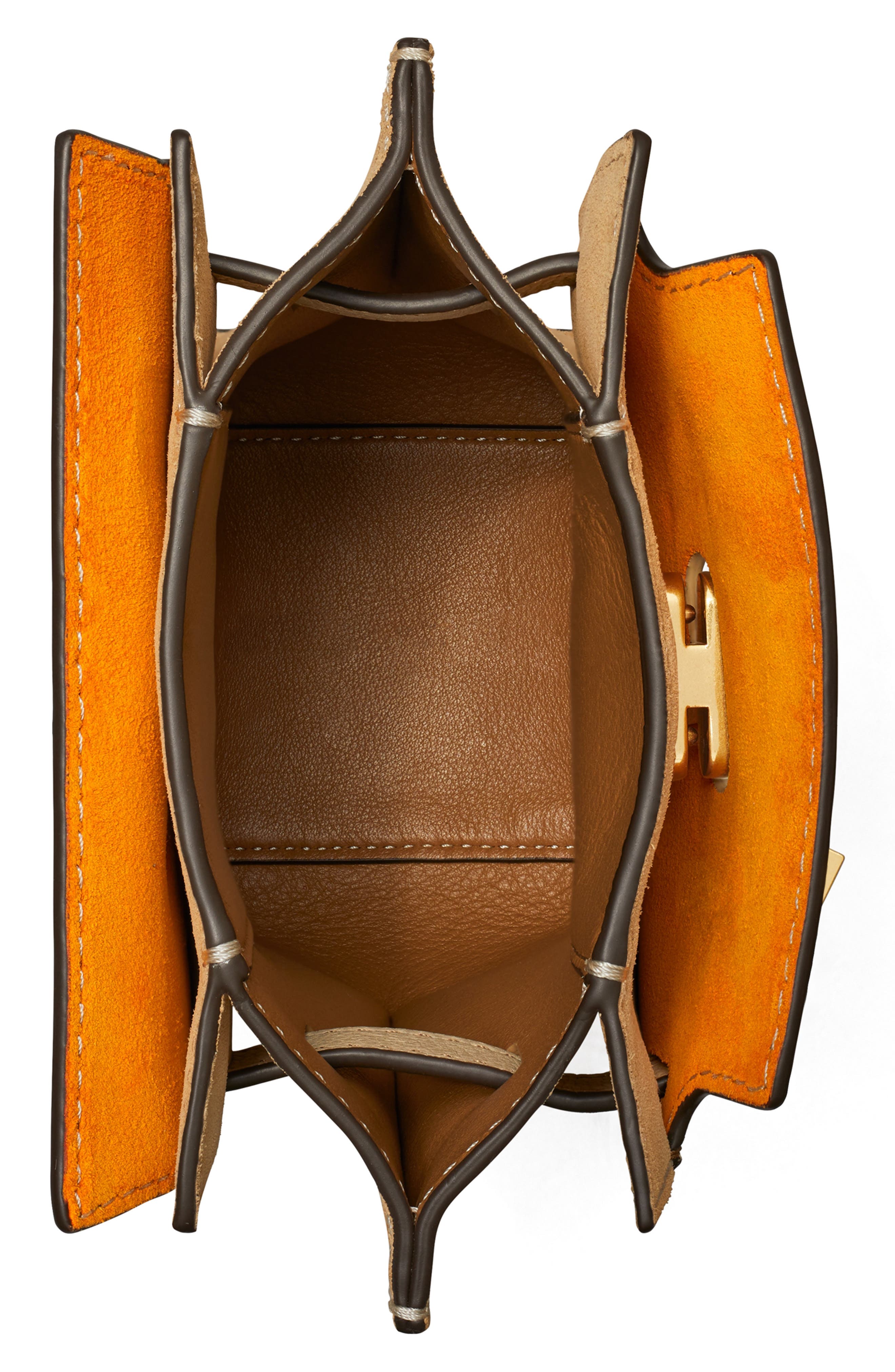 Tory Burch Lee Radziwill Petite Pebble Leather Bucket Bag, Alternate, color, 