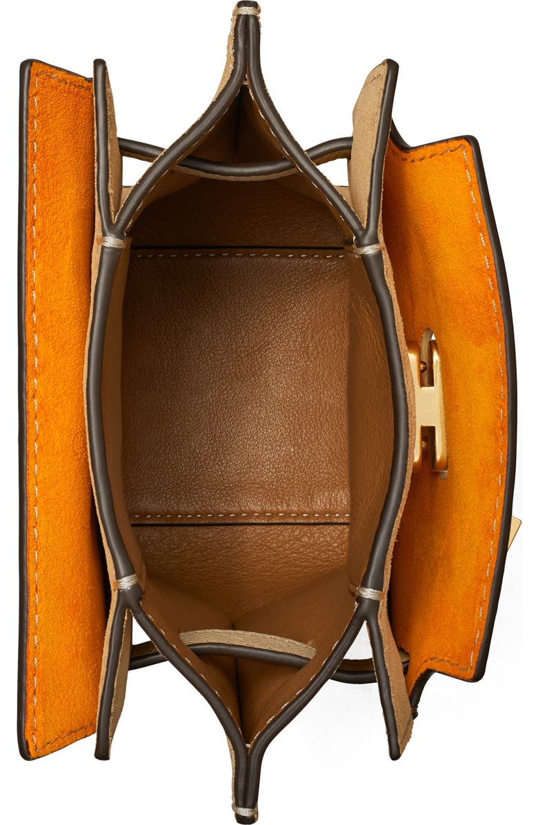 Tory Burch Lee Radziwill Petite Pebble Leather Bucket Bag, Alternate, color,