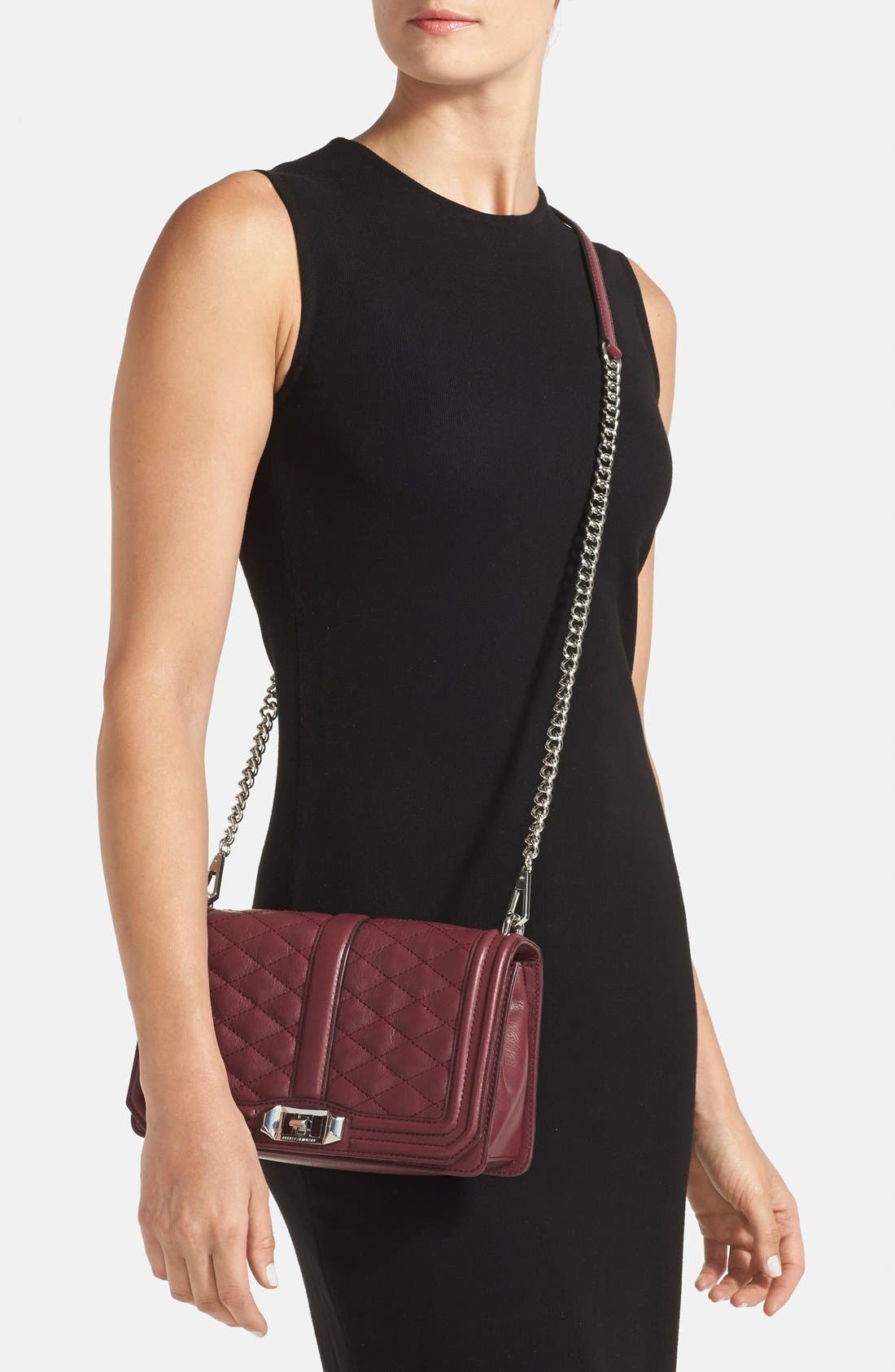 Love Leather Crossbody Bag, Alternate, color, PORT