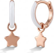 In Season Jewelry Dangle Star Girl Hoop Earrings