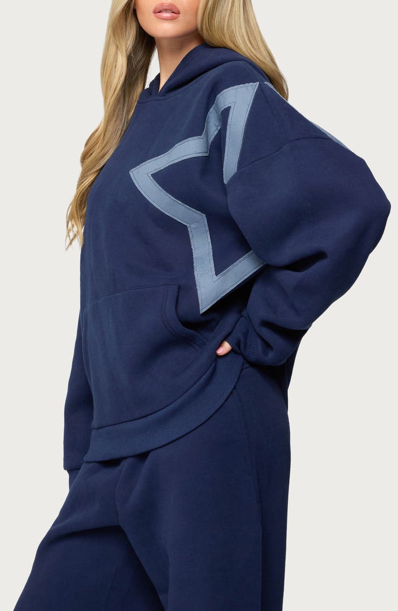 EDIKTED Starly Oversize Hoodie, Alternate, color, Navy