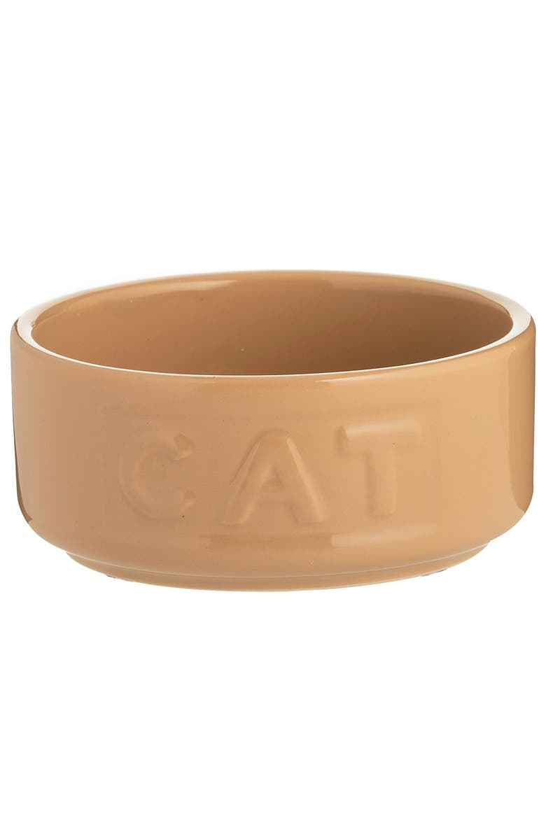 MASON CASH 5.2 Inch Cane Cat Food and Water Bowl, Main, color, Brown