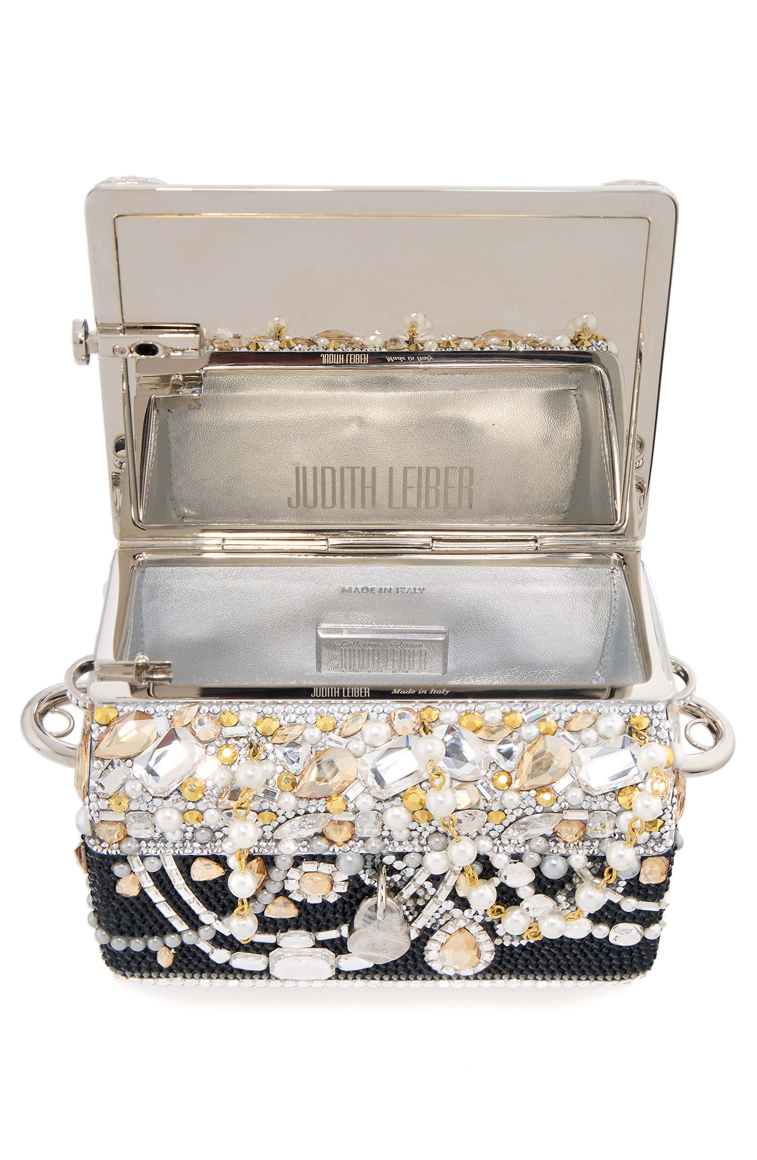 JUDITH LEIBER COUTURE Treasure Chest Clutch, Alternate, color, 