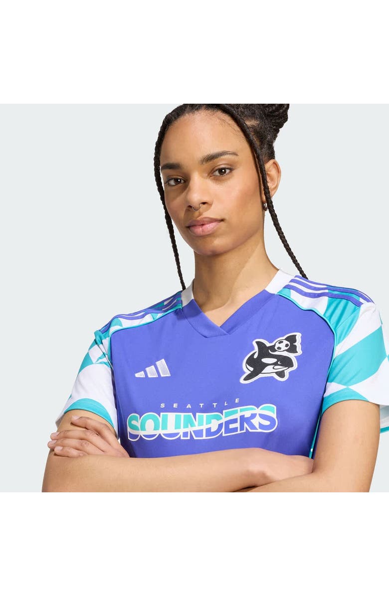 adidas Women's adidas Blue Seattle Sounders FC 2025 Third Replica Jersey, Alternate, color, Blue