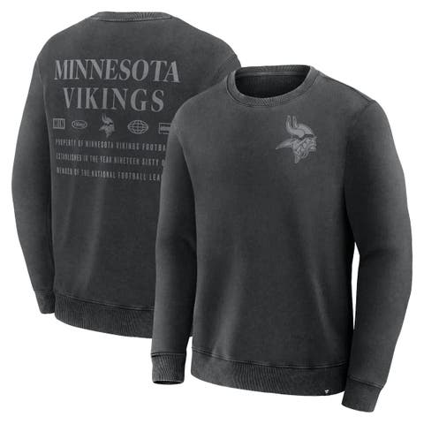 Men's Fanatics Black Minnesota Vikings Deep Route Pullover Sweatshirt