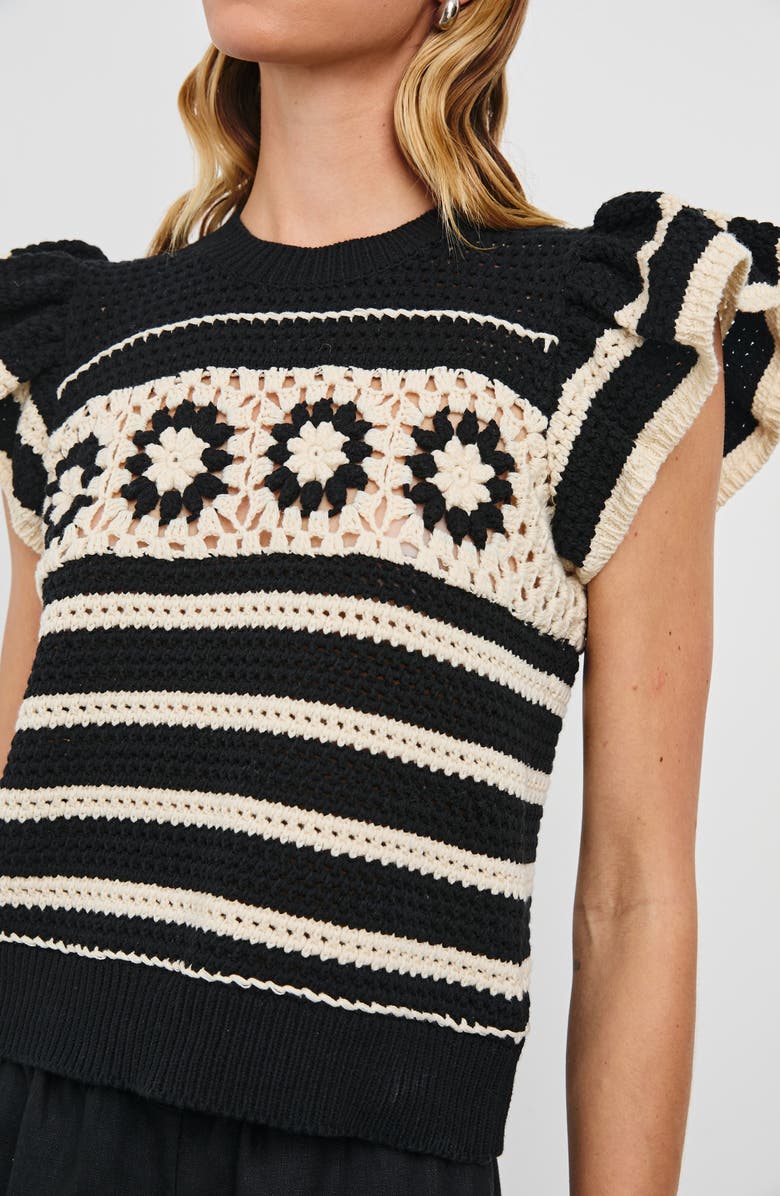 Rails Penelope Short Sleeve Open Stitch Sweater, Alternate, color,