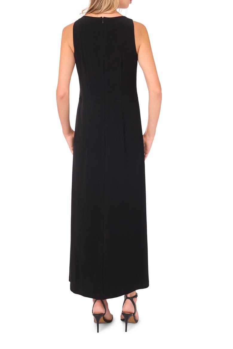 Gathered Twist Maxi Dress, Alternate, color, RICH BLACK