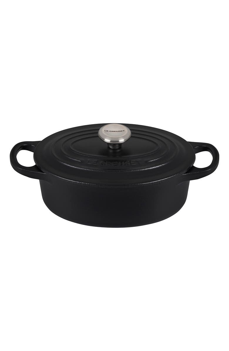 Le Creuset Signature 1 Quart Oval Enamel Cast Iron Dutch Oven, Main, color, 