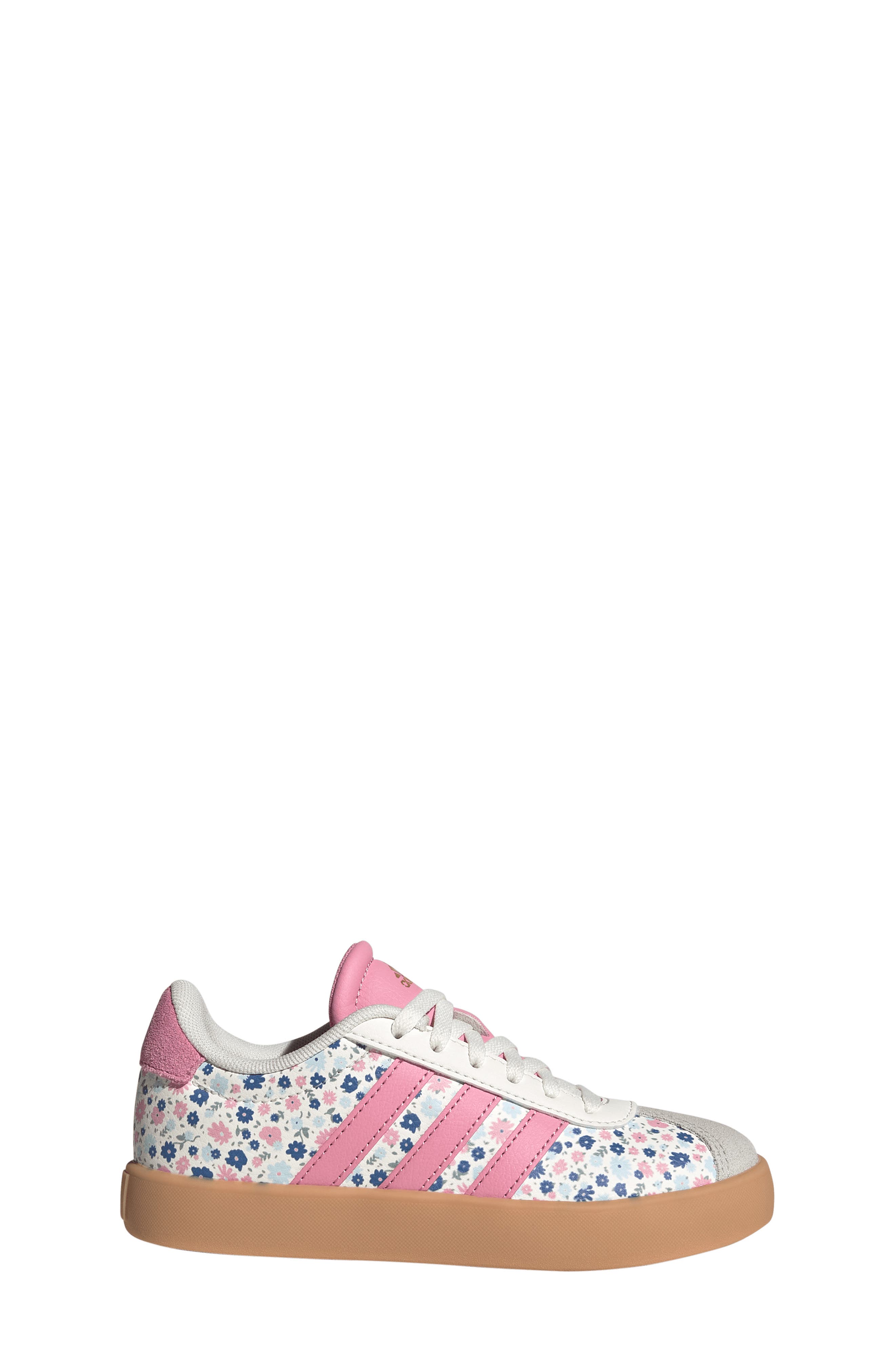 adidas Kids' VL Court 3.0 Sneaker, Alternate, color, Off White/ Bloom/ Ice Blue