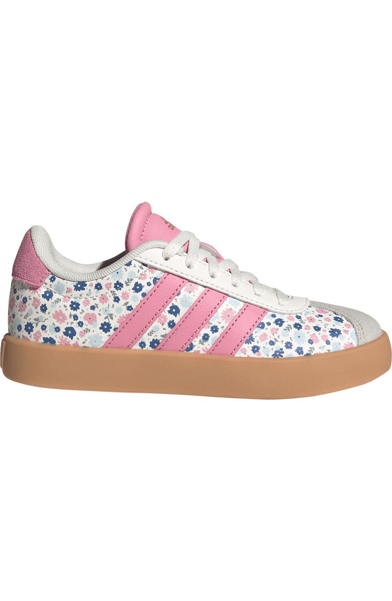 adidas Kids' VL Court 3.0 Sneaker, Alternate, color, Off White/ Bloom/ Ice Blue