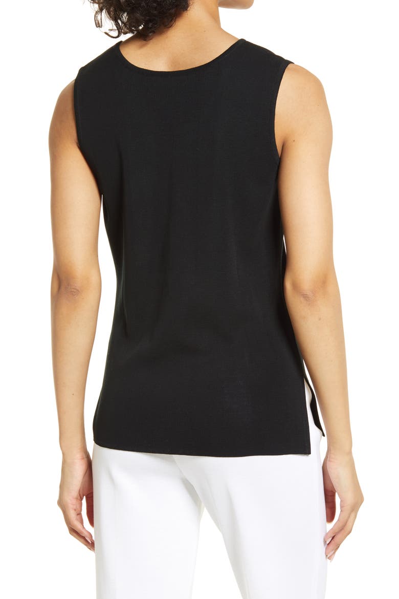 Scoop Neck Sweater Tank, Alternate, color, BLACK