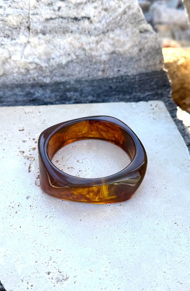 Adornia Tortoise Acrylic Cuff Bracelet, Alternate, color, Brown