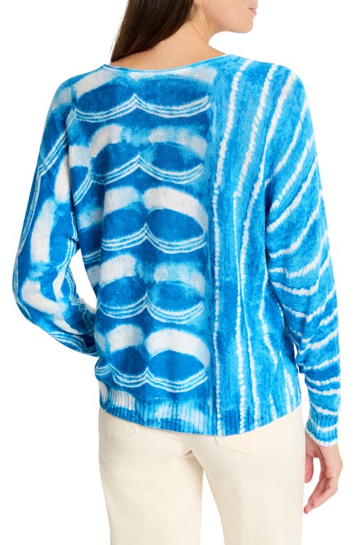 Nic + Zoe Plus Shifting Tides Supersoft Sweater In Blue Multi
