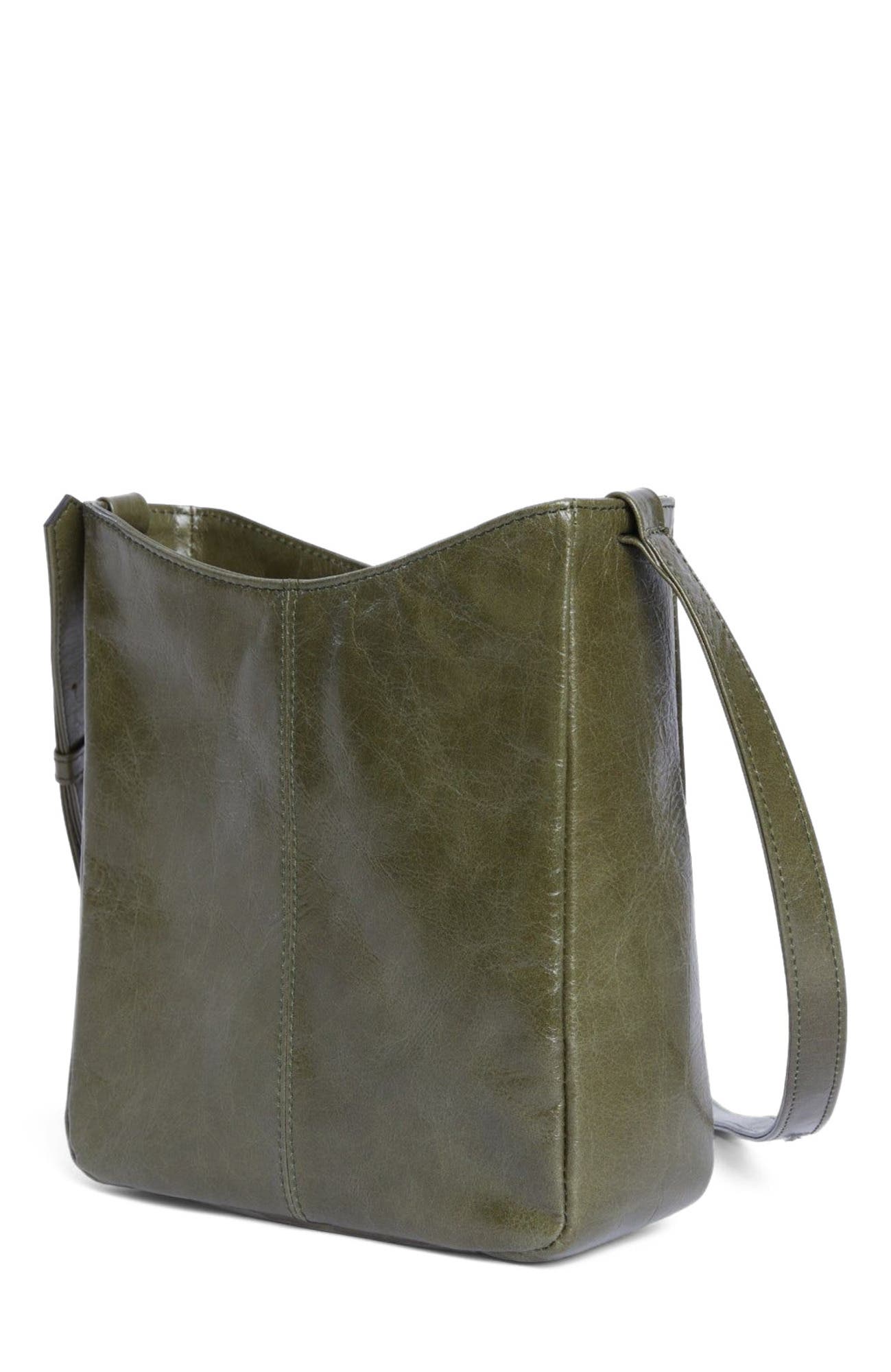 Ruby Adjustable Leather Crossbody, Alternate, color, Olive