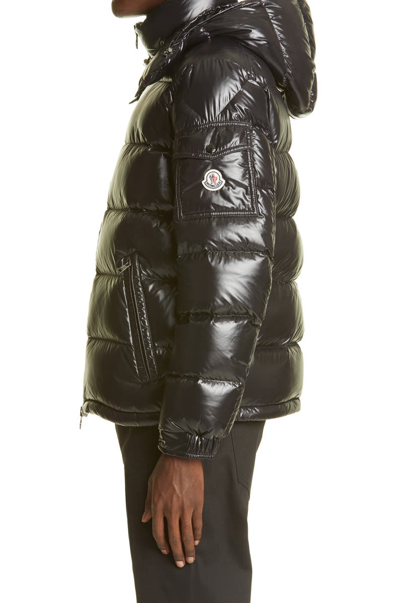 Moncler Maya Lacquered Down Jacket, Alternate, color,
