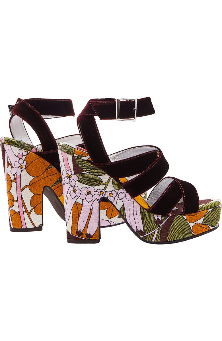 La DoubleJ Medal Wedge Big Flower Rose Pink, Alternate, color, Big Flower Rose Pink