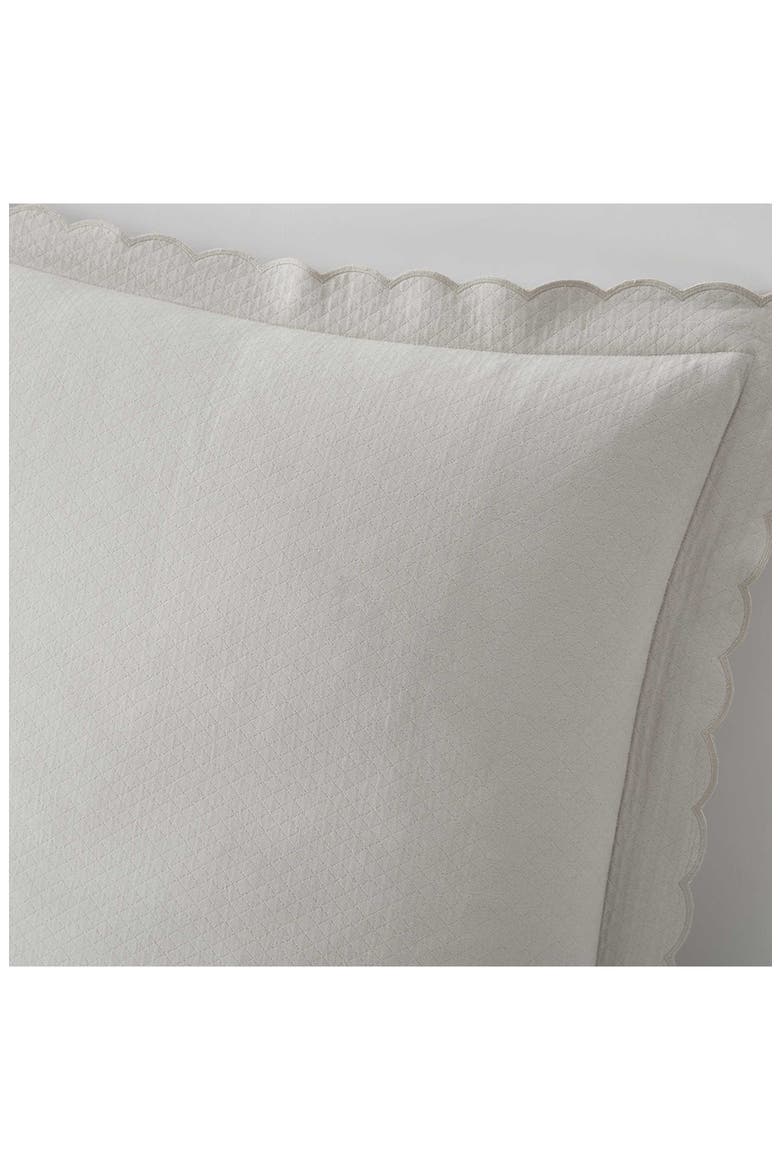 Signature Scallop Set of 2 Euro Pillow Shams, Alternate, color, CHINCHILLA GREY