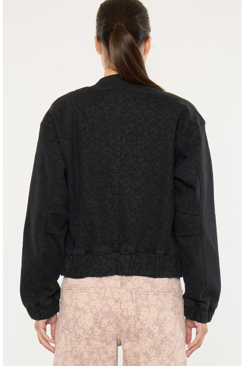Mirabelle Bomber Jacket, Alternate, color, Black Leopard Print