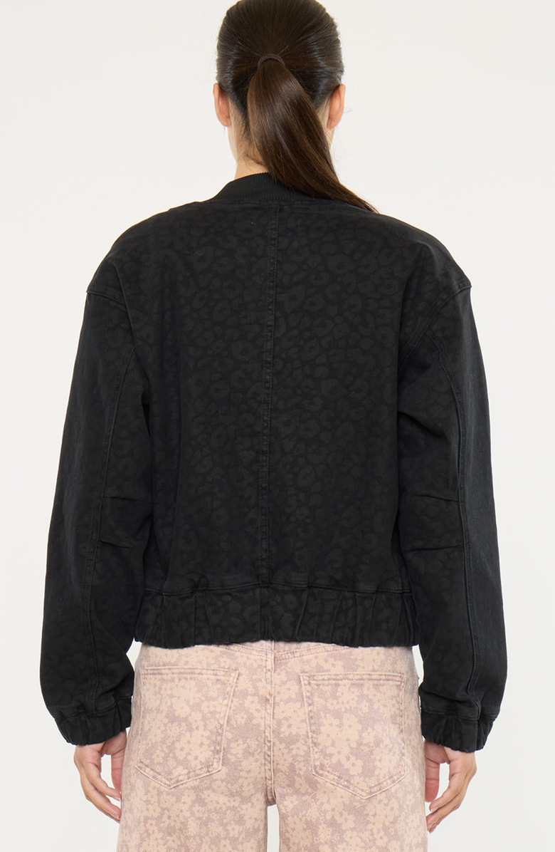 KanCan Mirabelle Bomber Jacket, Alternate, color, Black Leopard Print