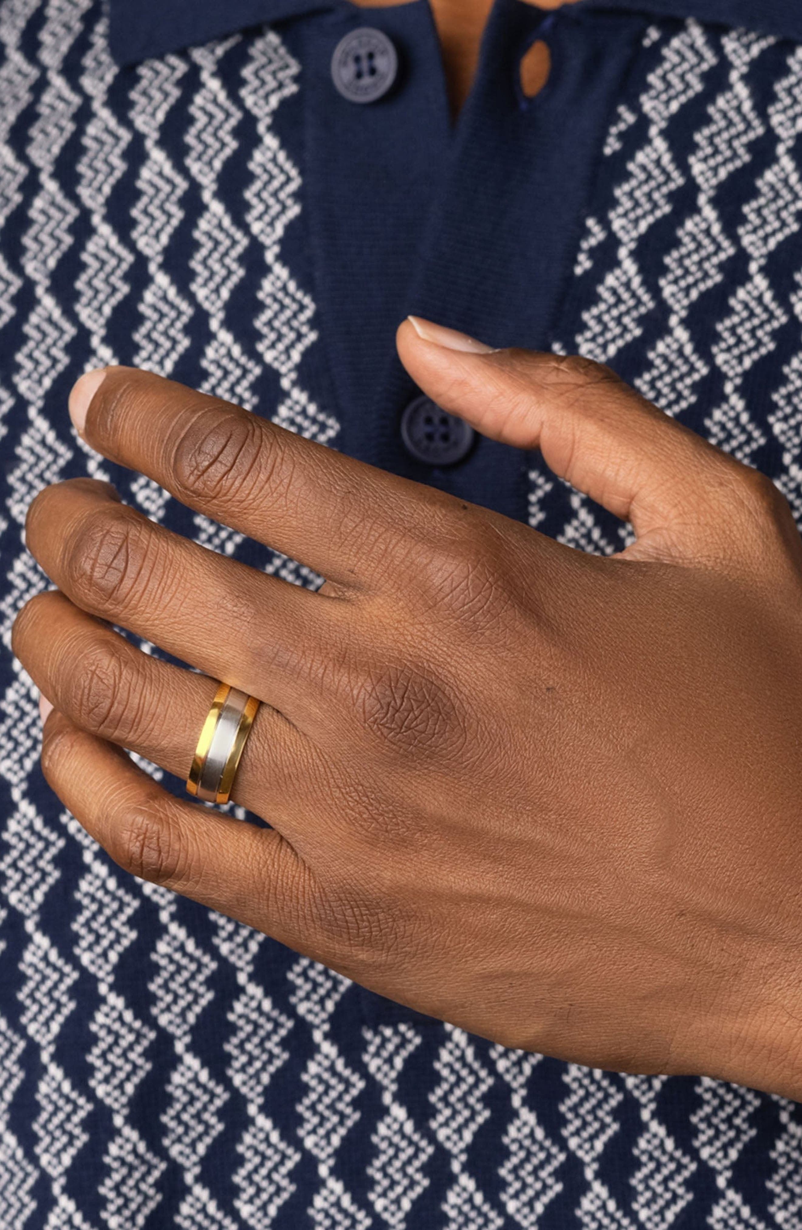Nialaya Brushed Band Ring (Men) | Nordstrom