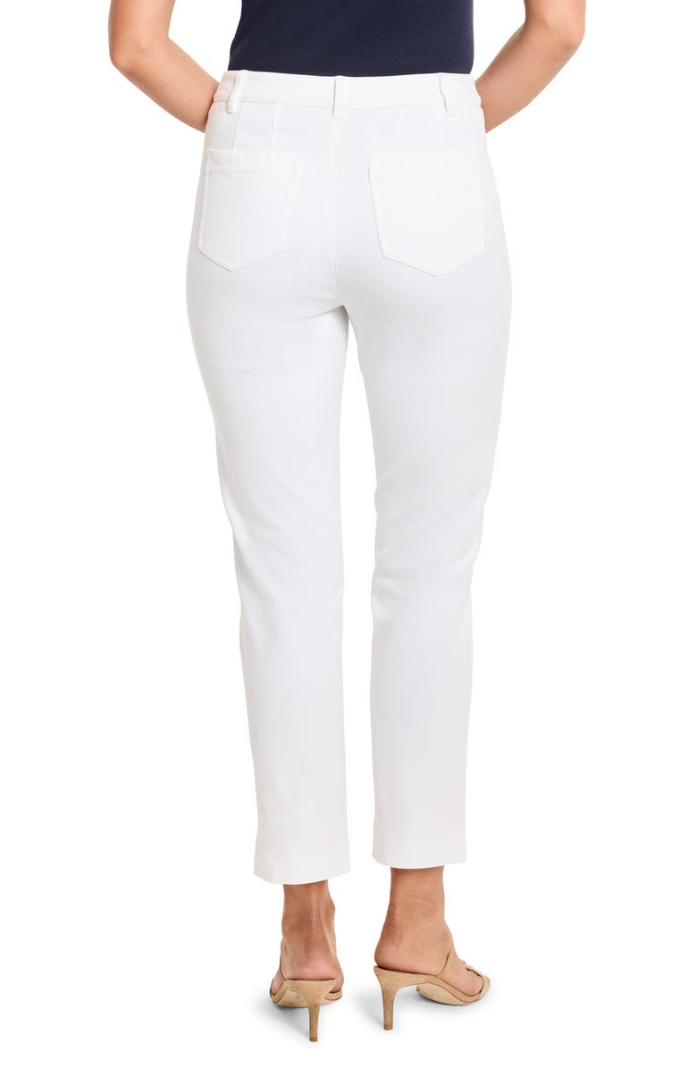 NIC+ZOE Copley Stretch Cotton Blend Pants, Alternate, color, Paper White